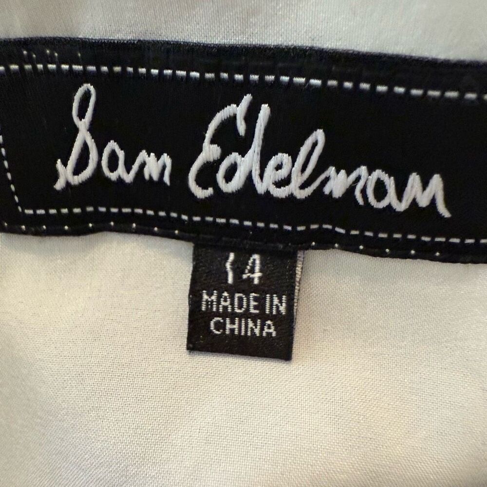 Sam Edelman Black and White Checked High Neck Halter Tiered Midi Dress Sz 14 - Picture 7 of 14